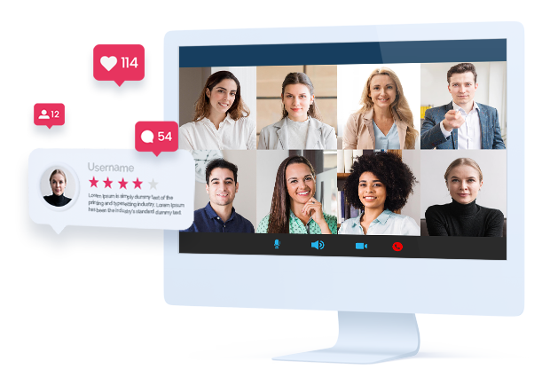 Virtual meeting screen